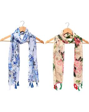 stole villa Women Floral Cotton Scarf -picture-26