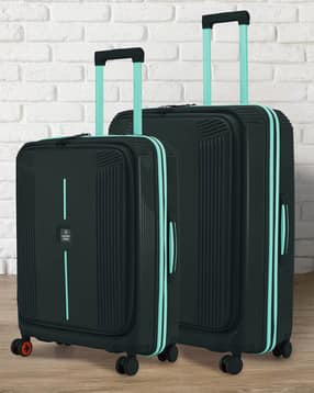 nasher miles Set of 2 Alexandria with Flat Top Front Opening Trolley Bags - M | L-picture-43
