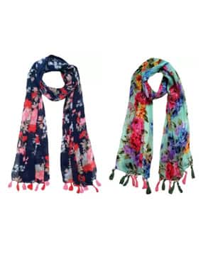 stole villa Women Floral Cotton Scarf -picture-32