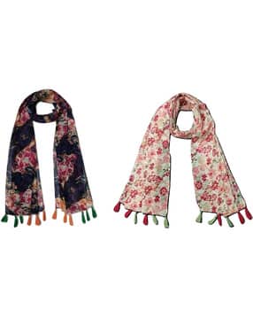 stole villa Women Floral Cotton Scarf-picture-51