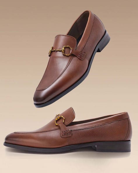 Men Loafers with Leather Upper