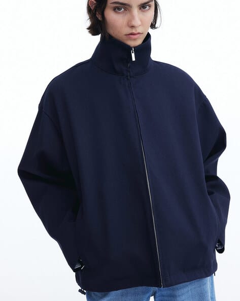 Buy H&M Loose Fit Zip Front Jacket Online | Ajio.com