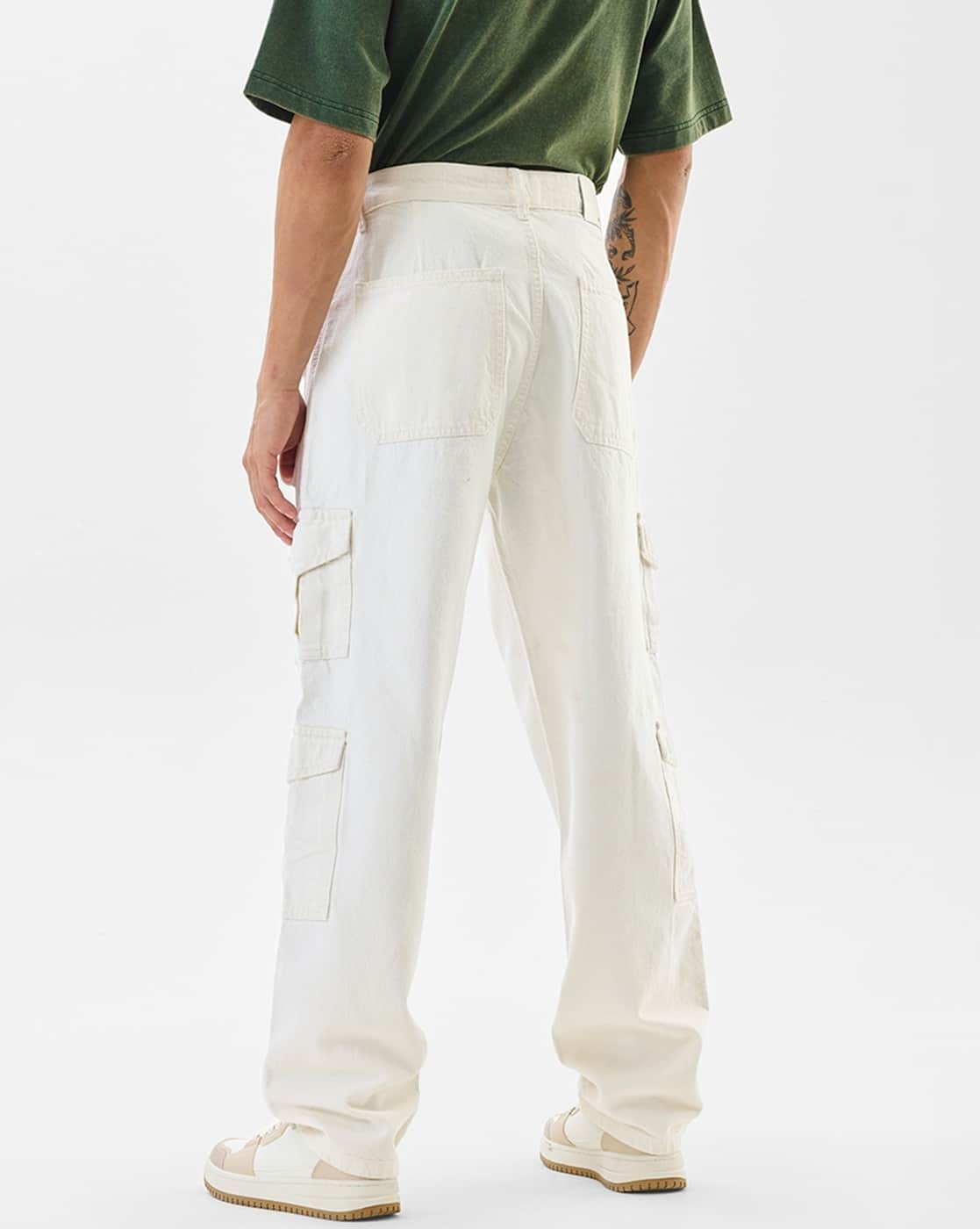 Buy Off White Trousers & Pants for Men by SNITCH Online