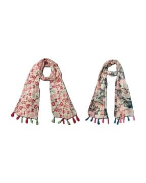 stole villa Women Floral Cotton Scarf -picture-33