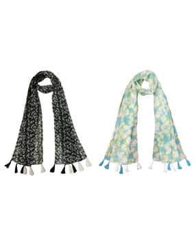 stole villa Women Floral Cotton Scarf -picture-47