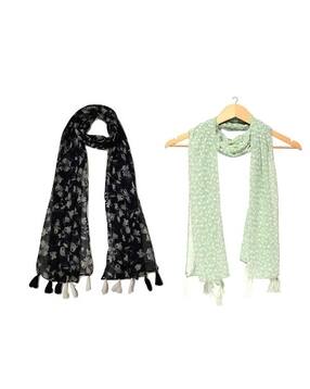 stole villa Women Floral Cotton Scarf -picture-29