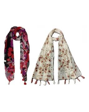 stole villa Women Floral Cotton Scarf -picture-43