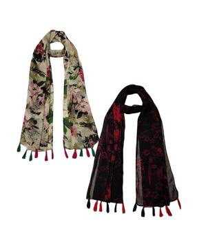 stole villa Women Floral Cotton Scarf -picture-51