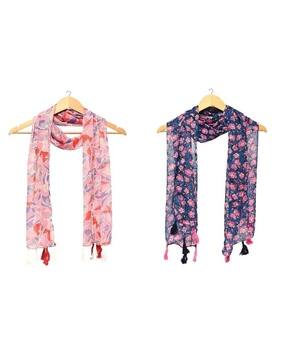 stole villa Women Floral Cotton Scarf -picture-49