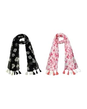 stole villa Women Floral Cotton Scarf -picture-41