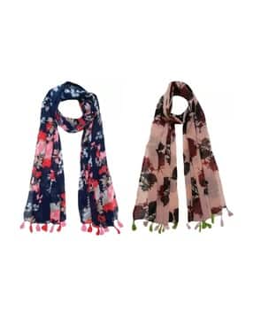 stole villa Women Floral Cotton Scarf -picture-10