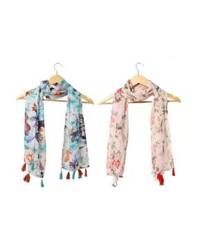 stole villa Women Floral Cotton Scarf -picture-17
