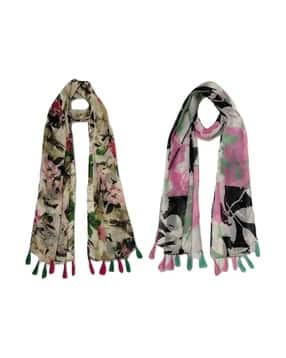 stole villa Women Floral Cotton Scarf -picture-29
