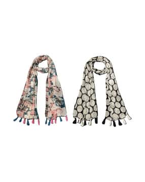 stole villa Women Floral Cotton Scarf -picture-34