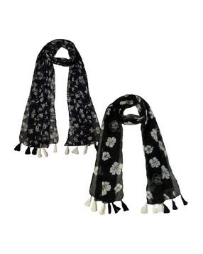stole villa Women Floral Cotton Scarf -picture-27