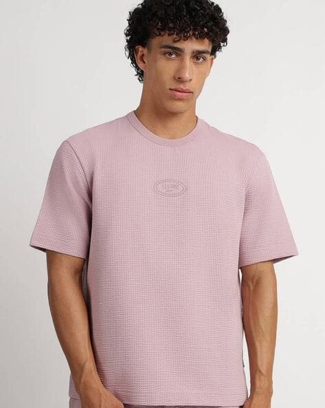 Reebok Textured Boxy Fit Crew Neck T-shirt