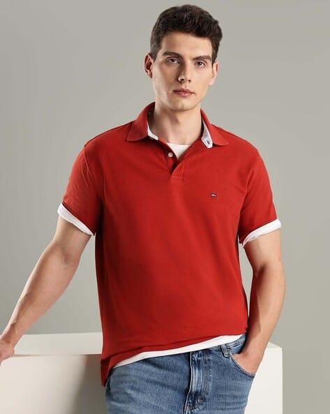 TOMMY HILFIGER Men Regular Fit Polo T-shirt
