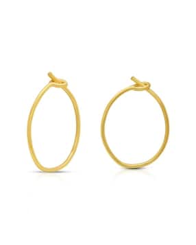 whp jewellers Women Yellow Gold Hoop Earrings-picture-29