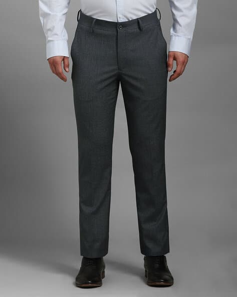 LOUIS PHILIPPE Men Slim Fit Mid Rise Trousers
