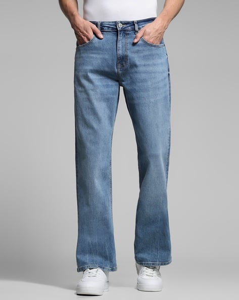 Men Mid-Wash Low-Rise Bootcut Jeans