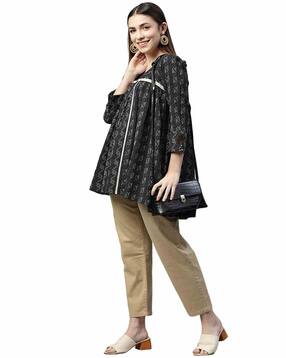 svaraa Women Cotton Loose Fit Round Neck Top-picture-47