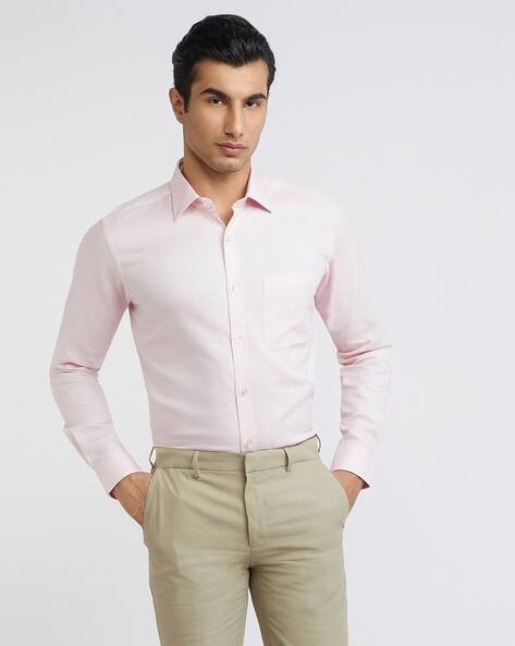 RAYMOND Slim Fit Cutaway Collar Shirt