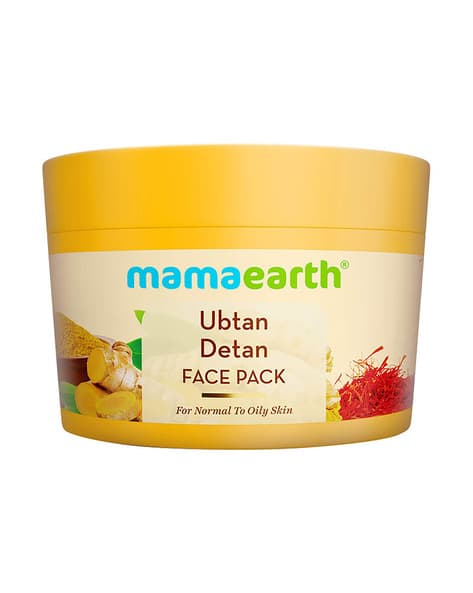 MAMAEARTH Ubtan Detan Face Pack With Turmeric And Saffron 200 G