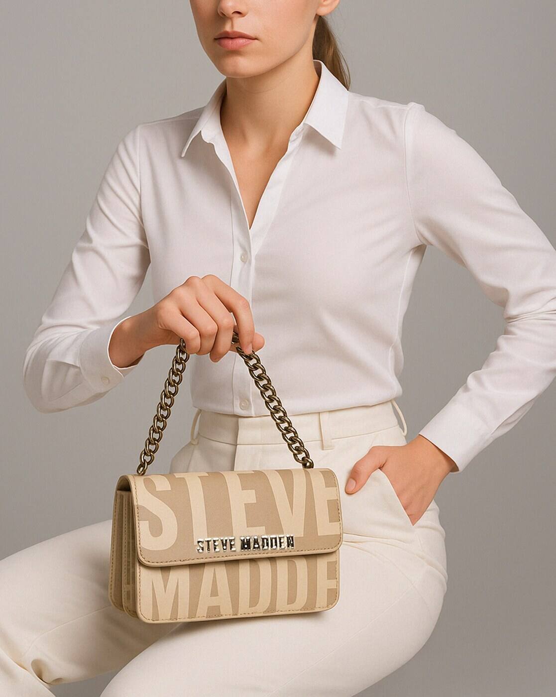 Buy Khaki Handbags for Women by STEVE MADDEN Online | Ajio.com display picture 3
