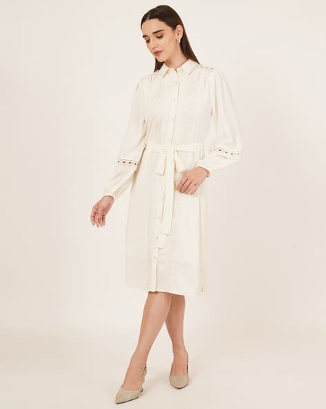Buy Off White Dresses for Women by IMPRESSION Online