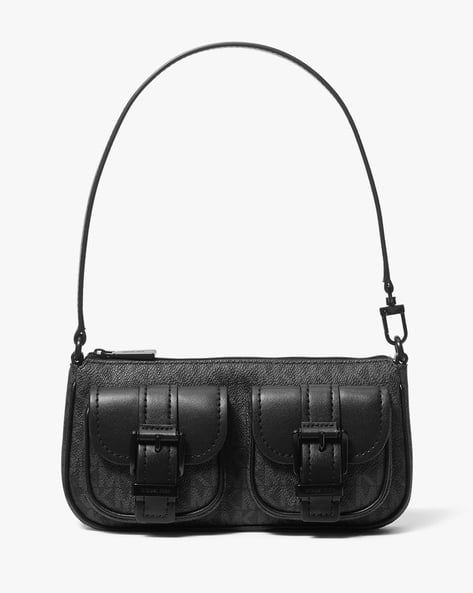 Buy Michael Kors Zoe Small Convertible Pouchette | Black Color