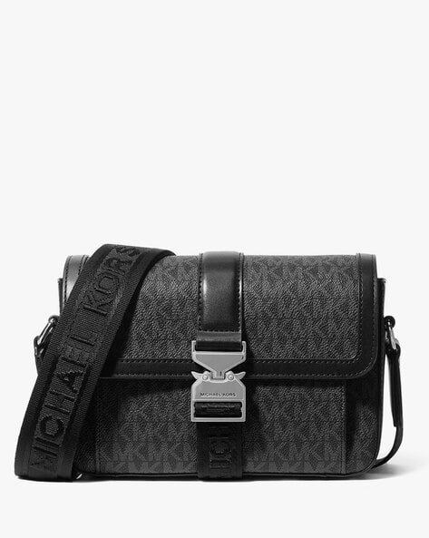 Buy Michael Kors Hudson Aviator Crossbody Bag | Black Color Men