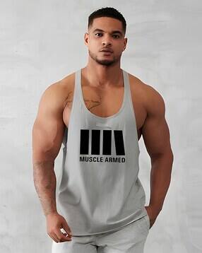bab Men Round Neck Typographic Printed  Sleeveless Vestt-picture-10