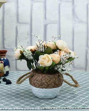 tayhaa Artificial Roses with Ceramic Pot-picture-42