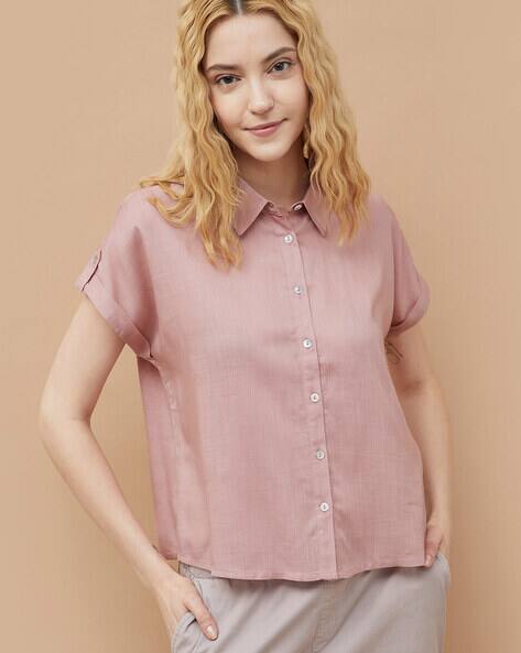 Fame forever by lifestyle Women Regular Fit Shirt with Spread Collar
