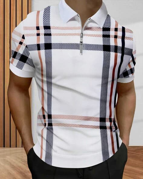 Ausk Men Striped Regular Fit Polo T-Shirt
