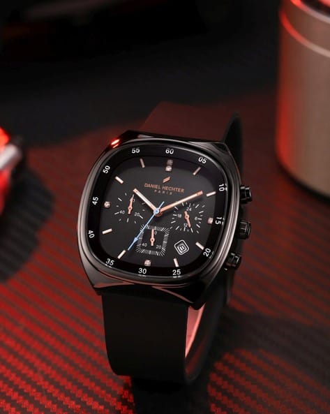 DANIEL HECHTER Men Analogue Wrist Watch with Tang Buckle Closure-DHM1001