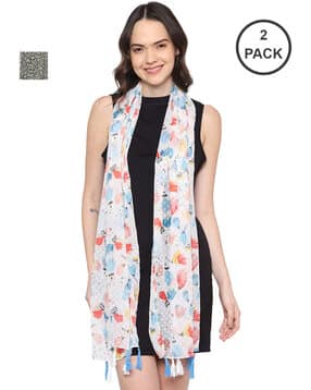 stole villa Women Floral Cotton Scarf -picture-53