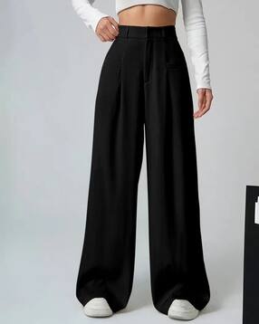 hivora Women Relaxed Fit Flat-Front Pants-picture-17