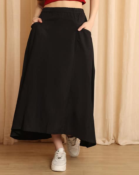 NEUDIS Women Flared Maxi Length Skirt