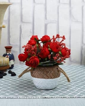 tayhaa Artificial Roses with Ceramic Pot-picture-34