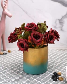 tayhaa Artificial Rose Plant with Ceramic Pot-picture-51