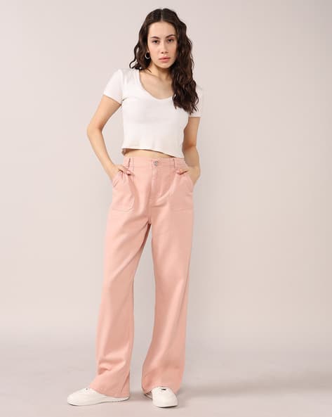 Women Mid-Rise Wide-Leg Jeans