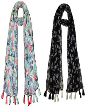 stole villa Women Floral Cotton Scarf -picture-25