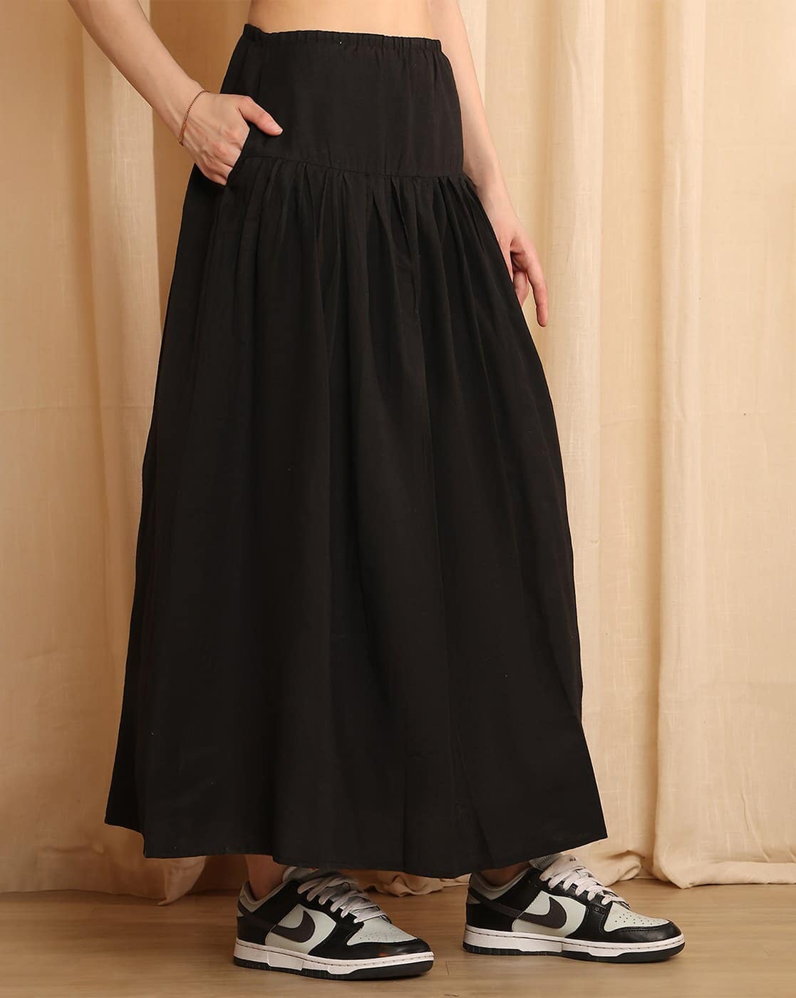 Buy NEUDIS Women Flared Maxi Length Skirt Online | Ajio.com