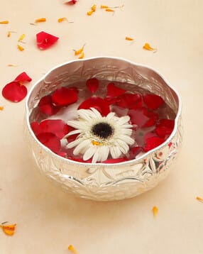 the home co Brass Silver Plated Chitai Silver Urli -Medium-picture-36