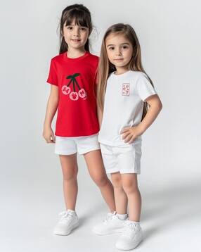 nauti nati Girls Graphic Round- Neck T-shirt-picture-39