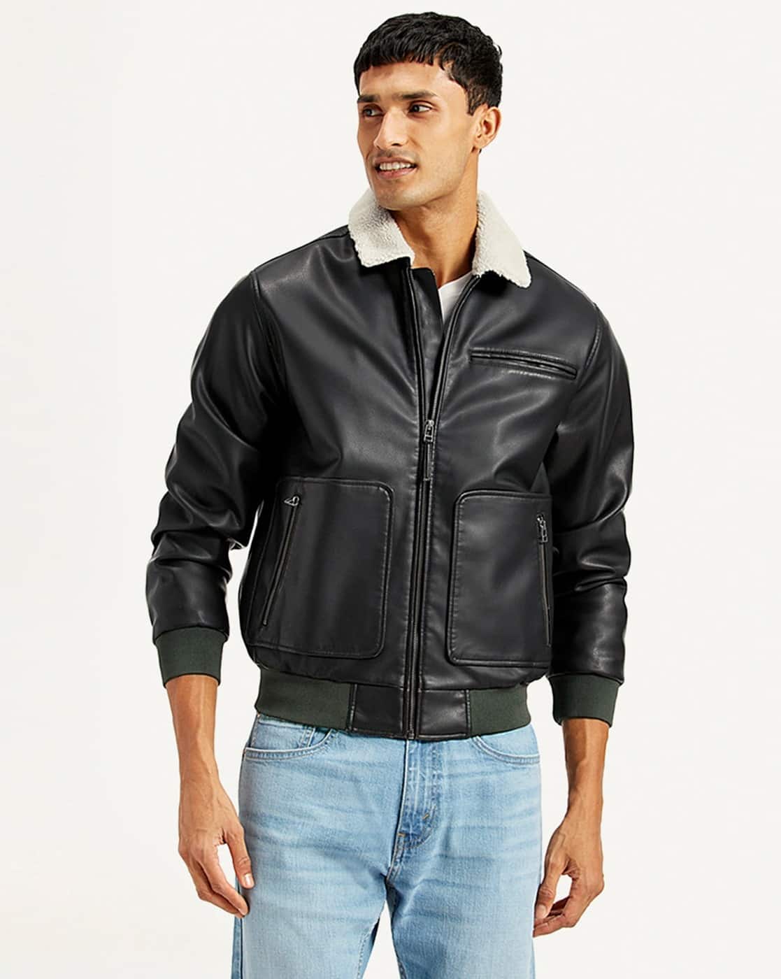 Bomber Jacket Leather Jackets Under 500 Rs Men Regular Fit