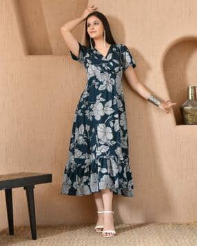 deckedup Women Floral Print A-Line Dress-picture-49