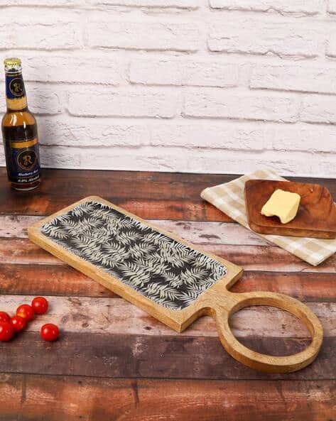 The Home Co Wooden Bat Shape Silver Platters