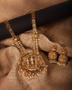 saraf rs jewellery Women Ethentic Necklace Earings Set-picture-51